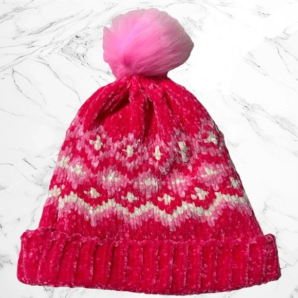 2 Women’s Knitted Pom Pom Beanie Hats - Picture 4 of 5